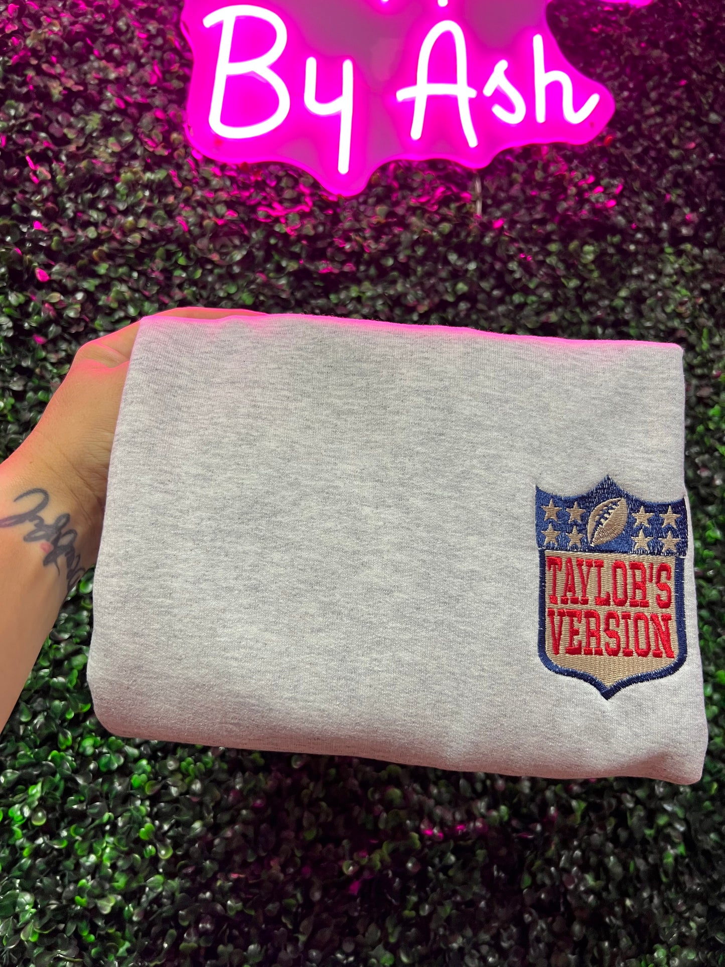 Taylors Version Football Embroirdered Sweatshirt